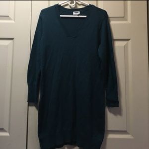 Teal sweater dress